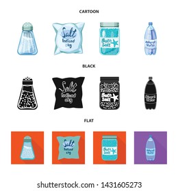 Vector illustration of cooking and sea symbol. Set of cooking and baking stock symbol for web.