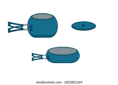 Vector Illustration of Cooking Set for Nature Activities