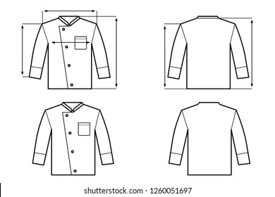 Vector illustration of cooking suit. Culinary clothes