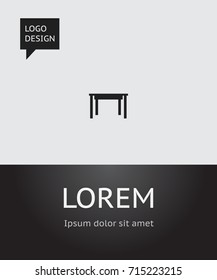 Vector Illustration Of Cooking Symbol On Table Icon. Premium Quality Isolated Desk Element In Trendy Flat Style.