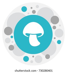 Vector Illustration Of Cooking Symbol On Champignon Icon. Premium Quality Isolated Mushroom Element In Trendy Flat Style.