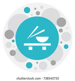 Vector Illustration Of Cooking Symbol On Noodles Bowl Icon. Premium Quality Isolated Asian Cusine Element In Trendy Flat Style.