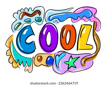 Vector illustration of cool abstract graffiti-style text ornament.