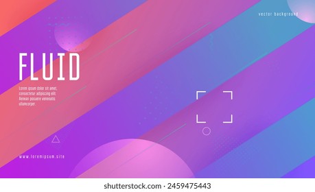 Vector Illustration. Cool Business Poster. Purple Modern Pattern. Summer Flyer. Light Geometric Elements. Gradient Ux. Neon Landing Page. Pink Vector Illustration