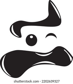 Vector illustration of cool businessman winking