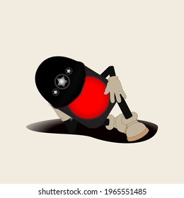vector illustration of a cool cartoon traffic light