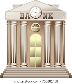Vector - illustration of cool detailed bank icon isolated on white background