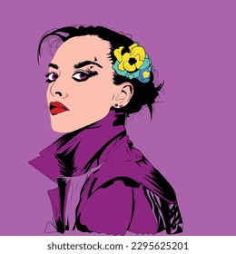 ilustración vectorial estilo elegante fresco nuevo