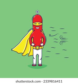 Vector illustration of cool people who celebrate indonesia independence day. flat cartoon style.