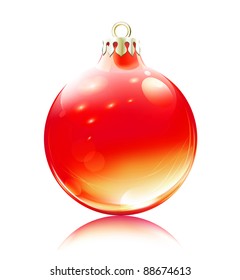 Vector illustration of cool red Christmas decoration
