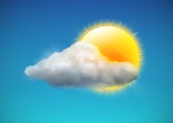 Vector clip art of weather forecast color symbol for partly cloudy sky |  Free SVG