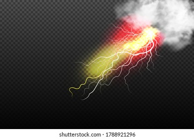 Vector illustration of cool single weather  with cloud and heavy fall rain isolated on black  transparent background.Storm and falling water drops texture.