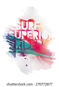 vector illustration of a cool surfing in California. california surfing design for graphics for t-shirt, vintage design, imposed geometric dynamic pattern background