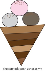 Vector illustration of a cool sweet ice cream