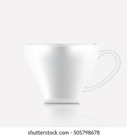 Vector illustration of Cool tea cup over white background
