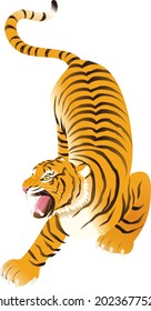 Vector illustration of a cool tiger 2022 New Year's material