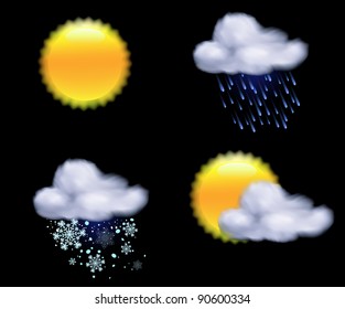 Vector illustration of cool weather icons