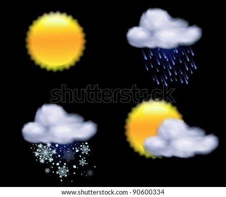 Vector illustration of cool weather icons