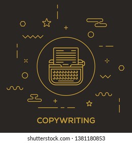 VECTOR ILLUSTRATION OF COPYWRITING ICON CONCEPT