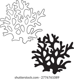 Vector illustration with coral reef