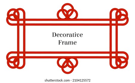 Vector illustration with cord, thread folded in the form of frame with ornamental knots in corners. The concept paper design for invitations, greetings, certificates, etc. Texture of thread.