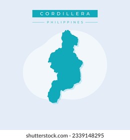 Vector illustration vector of Cordillera map Philippines