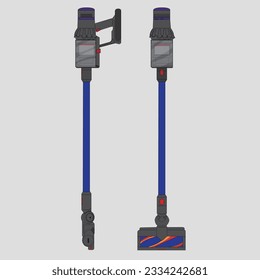 Vektorgrafik eines schnurlosen Handstaubsaugers für den bequemen Gebrauch zu Hause