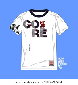 Vector illustration CORE DENIM Typography t-shirt graphics poster banner flyer postcard
