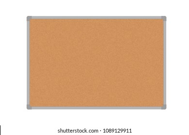 Vector illustration of a cork board in an aluminum frame - with space for your text