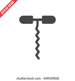 Vector illustration of corkscrew icon