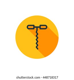 Vector illustration of corkscrew icon