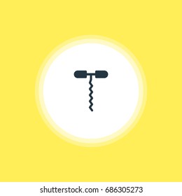 Vector Illustration Of Corkscrew Icon. Beautiful Restaurant Element Also Can Be Used As Wine Opener Element.
