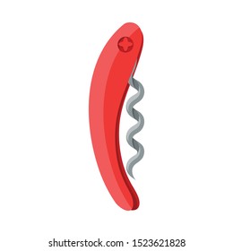 Vector illustration of corkscrew-spin and gimlet icon. Graphic of corkscrew-spin and wine vector icon for stock.