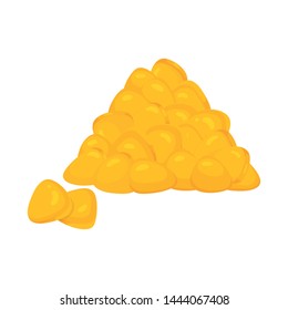 Vector illustration of corn and seed icon. Set of corn and ripe stock vector illustration.