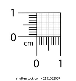 Vector illustration of corner rulers from isolated on white background. Blue plotting graph paper grid. Vertical and horizontal measuring scales. Millimeter graph paper grid template