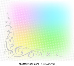 Vector illustration of a corner vignette background.Vector illustration. Space for text.