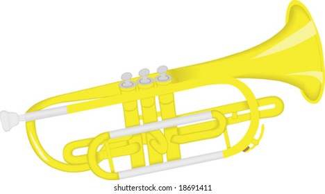 vector illustration of a cornet