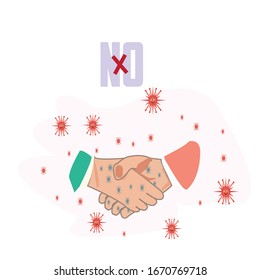 
Vector illustration of a Corona Covid Virus battle19. cure or prevent transmission of the corona virus. direct contact is prohibited.  