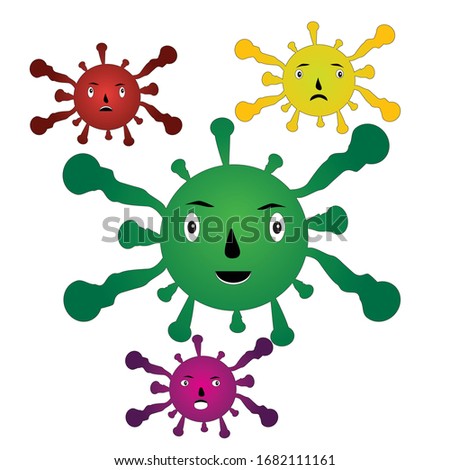 Vector Illustration Corona Virus 2d for your design infographic and banner, this is corona virus animation simulated bacteria ,icon virus corona wuhan china