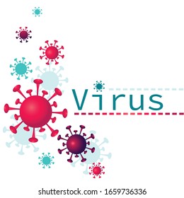 ilustración vectorial de fondo del virus corona