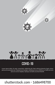 ilustración vectorial de la enfermedad del virus de la corona. brote de covid-19.