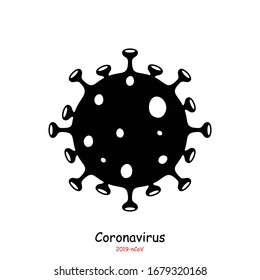 Vektorillustration des Corona-Virus-Elements. Covid-2019 Icon Konzept einzeln.