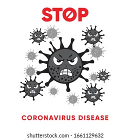 Vector illustration corona virus infection. 2019-nvoc virus.corona virus microbe. corona virus danger, corona cell. disense outbreak 

