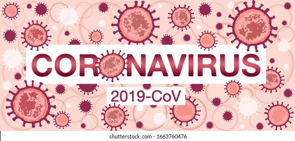 Vector illustration corona virus infection. 2019-nvoc virus. Corona virus microbe. corona virus danger, corona cell. Bacteria Scheme. 