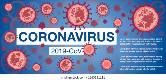 Vector illustration corona virus infection. 2019-nvoc virus. Corona virus microbe. corona virus danger, corona cell. Bacteria Scheme. 