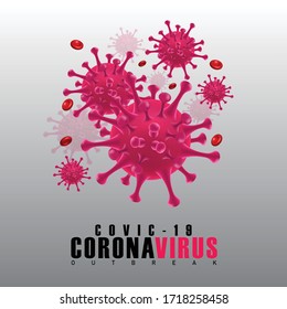 Vector illustration of Corona virus with mask. Pandemic and corona virus outbreaks. mask to fight against Corona virus.Concept of fight against Many Virus attack.