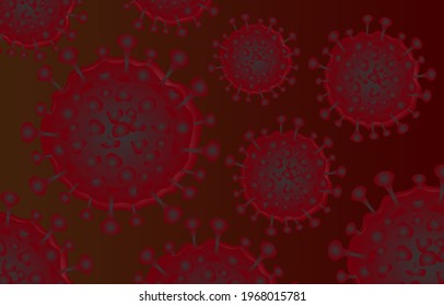 Vector illustration Corona virus model background.