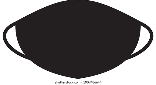 vector illustration of corona virus protective mask icon
