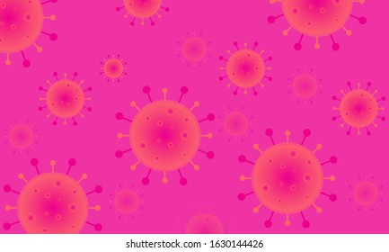 vector illustration of the corona virus that attacks humans around the world, it is suitable for medical, news, hospital and other backgrounds