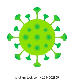 Vector illustration of coronavirus 2019-ncov. Chinese virus that causes pneumonia. covid-2019